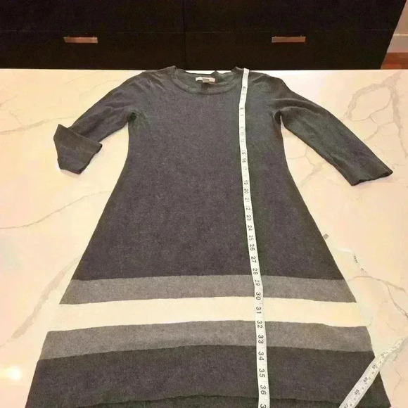 Banana Republic Lightweight Sweater Dress Crew Neck Dark Gray size Medium - Picture 7 of 10